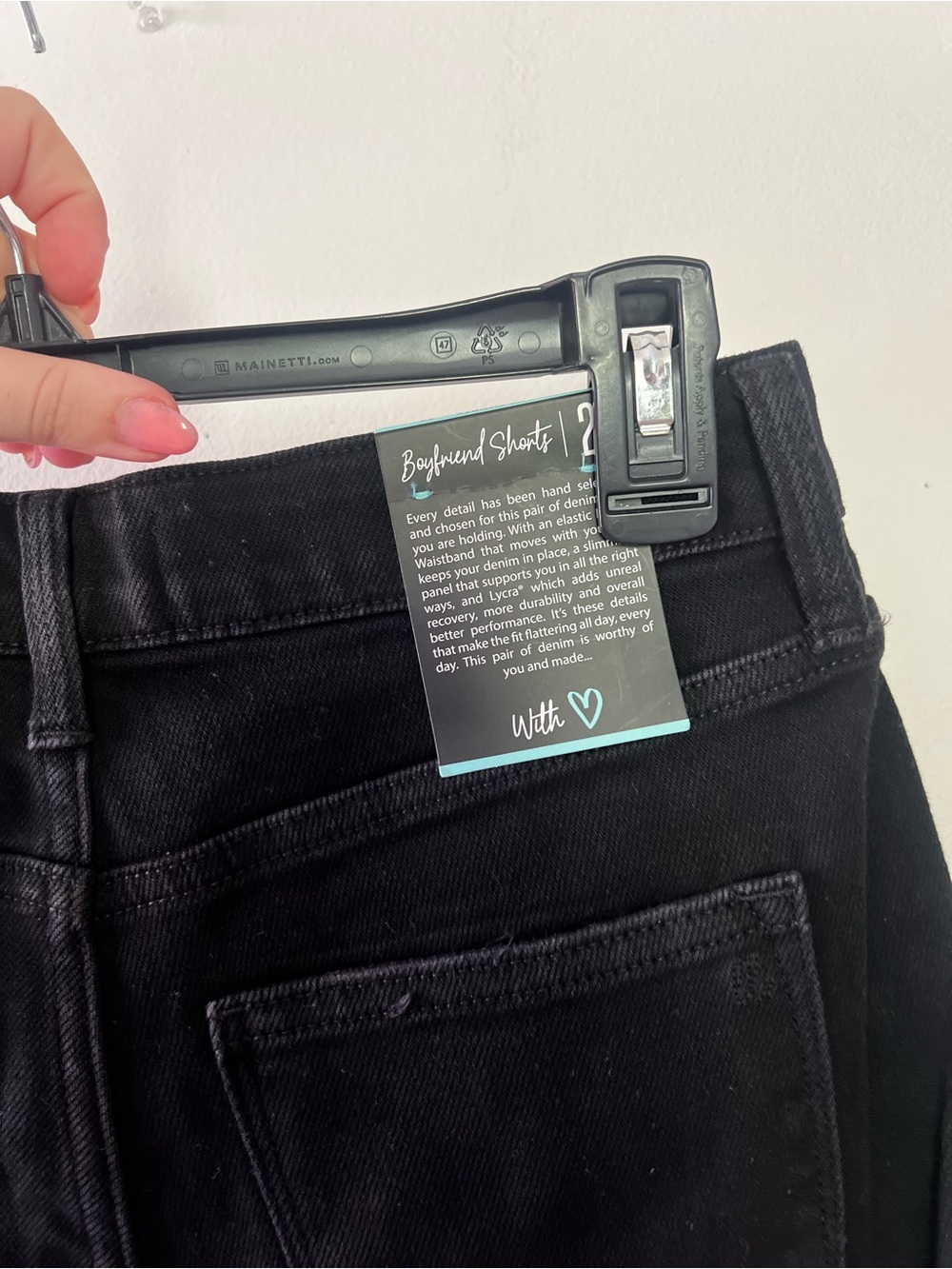 LuLaRoe Black Jean Roll-Cuff Boyfriend Shorts - Picture 3 of 4